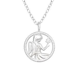 Sterling Silver Virgo Zodiac Necklace